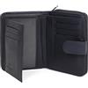 Hexagona Portafoglio In Pelle Donna Collezione Comfort - A 2 Ante, Porta Carte Di Credito, Compatto