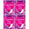Carefree Salvaslip Carefree Plus Large con fragranza leggera (48 unità), protegge le mutandine assorbenti e traspiranti per l'uso quotidiano, protegge le mutandine extra lunghe con protezione dai cattivi odori