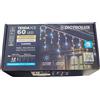 General Trade Tenda Luminosa 60 LED Bianco Caldo con 12 Flash Freddi 3m Esterno Prolungabile