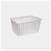 ECOPLAST srl Cesta Pane Forata Grande in Plastica Bianca 77,5 x 53,5 x 40 cm