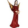 Fair shop Statuina Angelo Luminoso 26 cm Decorazione Natalizia Casa Angelo con Stella LED