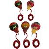 Senza marchio 5 pezzi trottole in legno lattoo bambaram buguri bongaram con corda multicolore