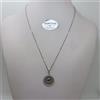 COLLANA DA DONNA CON CIONDOLO SOLE IN ORO BIANCO 18KT E ZIRCONI 4 GR. (0847)