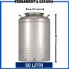 Maffei fusto contenitore per olio alimenti vuoto in acciaio inox 15 30 50 100 litri