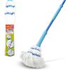 Spontex Twist Mop- Mop lavapavimenti in microfibra con sistema di strizzatura automatica integrato- Pad di pulizia non graffiante per macchie difficili - Pulisce pavimenti in laminato-Testina lavabile