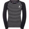 Odlo Active Warm Kids Stripes_159409, Maglietta Bambini e ragazzi, Misty Lilac - Gray Ridge, 80