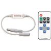 Vellight Mini dimmer LED, 1 canale, con telecomando RF, ideale per strisce LED monocolore, adatto solo per alimentazione fino a 60 W / 12 V o 120 W / 24 V