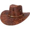 Boland 04397 - Cappello da cowboy Outlaw effetto pelle, cappello western per feste a tema, carnevale, accessori per costumi di carnevale, addio al celibato, festival
