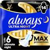 Always Assorbenti igienici Ultimate Night (taglia 6) Ala 14 pezzi