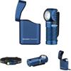 OLIGHT Perun 3 Mini Kit Lampada Frontale 1250 Lumen, Torcia Ricaricabile con Powerbank 5000mAh Portata 155m IPX8 5 Modalità Luce Ideale per Outdoor Trekking e Lavoro (Blu Scuro)