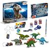 CRAZE Calendario Avvento bambini, Calendario dell' avvento Dinosauri con giocattoli e materiale scolastico per bambino e bambina DINOREX