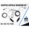 DXB ANTENNAS ANTENNA HF WINDOM DOPPIO DIPOLO MULTIBANDA 4 BANDE 40/20/15/10 CON BALUN 1KW