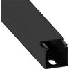 Cablecoach Habengut CC10109 Canalina per cavi (con fori di montaggio nella base) 25x25 mm in PVC, colore: nero, lunghezza 1x1 m