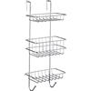 Wenko 16777100 Portaoggetti per la Doccia Revigo da Appendere, 3 Ripiani, 2 Ganci, Acciaio, 18,5 x 57 x 22,5 cm, Cromo