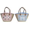 DKD Home Decor Borsa da Spiaggia, Blu, Poliestere, PU, 56 x 27 x 30 cm, 2 Pezzi, Adulti, Unisex, Multicolore (Multicolore), Taglia Unica, Multi (Mehrfarbig), Einheitsgröße