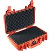 Peli 1170 Valigia protettiva rigida, IP67 Impermeabile, Capacità di 3L, Prodotto in USA, Con inserto in schiuma personalizzabile, Colore Arancione