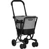 Play-market Playmarket Easy Go Carrello della spesa pieghevole con borsa rimovibile (Black-Grey)
