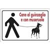 Start Cartello Cane Al Guinzaglio Con Museruola Parchi Spazi Aperti 30CMx20CM