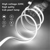 Striscia Luci LED COB Neon 230V 288LED/m Flessibile Impermeabile Interno Esterno