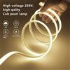 Striscia Luci LED COB Neon 230V 288LED/m Flessibile Impermeabile Interno Esterno