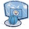 Hy-Pro Mini basket con licenza ufficiale Manchester City, set da basket per interni con tabellone, bordo e palla, mini canestro per la camera dei bambini, con logo della squadra e colori