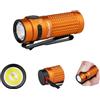OLIGHT Baton4 Torcia EDC Standard per Tasca, Compatta e Potente 1300 Lumen Pulsanti Laterali Durevoli e Luci di Indicazione Torcia LED Adatta per Uso Domestico o Viaggi all'Aperto (Arancione)