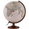 Tecnodidattica - Mappamondo National Geographic Gold Executive | Cartografia Fisico-Politica Stile Antico | Luminoso | Base in Legno e Meridiano in Metallo | Testi in Italiano | Diametro 30 cm