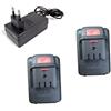 2 Batterie Compatibili + Caricabatterie Kit 2 Batteria 24 V Compatibile + Caricabatterie Per Sega Motosega Potatrice Ecc