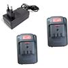 2 Batterie Compatibili + Caricabatterie Kit 2 Batteria 26 V Compatibile + Caricabatterie Per Motosega Sega Potatrice Ecc