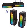 LogiLink Gaming Sound System Soundbar e Speakers 2 in 1 Bluetooth v5.0 Illuminazione RGB
