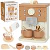 DecHome Set Macchina del Caffè Giocattolo in Legno per Bambini 3+ Anni Marrone DecHome