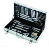 Ompagrill Set Barbecue 32 Pezzi in Acciaio Inox con Valigetta in Alluminio - Utensili Prof
