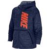 Nike Therma GFX FZ Felpa con Cappuccio Felpa con Cappuccio per Bambini, Unisex Bambini, Midnight Navy/Htr/Hyper Crimso, L