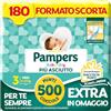 Pampers Baby Dry Midi, Taglia 3 (4-9 kg), 180 Pannolini Neonato | Formato Scorta, Barriere Anti-Fuoriuscite, Più Asciutto Fino a 12h, Linguette Rinforzate e Avvolgenti, 500 Punti Omaggio