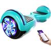 SISIGAD Hoverboard 6,5 pollici Overboard, hoverboard fuoristrada Gyropod, scooter elettrico autobilanciato con Bluetooth e LED per bambini e adulti