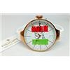 HOOPS OROLOGIO DONNA HOOPS LOVE ITALY MOD.GLAM IN ORO ROSA,35mm,CINTURINO GOMMA BIANCO