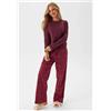 CALVIN KLEIN Pigiama donna manica lunga cotone pantalone quadri ART. LV00QS7579