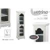 GC MOBILE VETRINA VETRINETTA h100*24*20 cm LEGNO ANTA SHABBY CHIC BIANCO ROSE