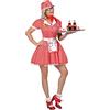 W WIDMANN MILANO Party Fashion - Costume da cameriera anni '50, abito con sottogonna, diner lady, rockabilly