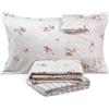 Zucchi Lenzuola Zucchi Flanella invernale matrimoniale completo letto Chantal Rosso