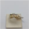 ANELLO DA UOMO IN ORO GIALLO E BIANCO 18KT CON ZIRCONE 10,5 GRAMMI N.25 (1652)