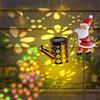 Annaffiatoio solare a forma di Babbo Natale con picchetto da giardino per
