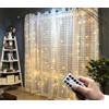 aglow.it Luci di natale a tenda giallo Luminosa Usb Telecomando 100Led tubo natalizio