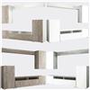 Cosma PARETE ATTREZZATA PENSILI MENSOLE PORTA TV VARI COLORI 210x36.5x170CM MOD.BRIDGE