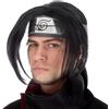 Chaks - Parrucca di Itachi Uchiha, accessorio per costume anime | Costume ufficiale di Naruto, parrucca con treccia in stile ninja per Carnevale, cosplay e Comic Con