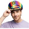 Boland - Cappello da capitano Gordon, taglia regolabile | Cappellino arcobaleno a strisce per Pride, CSD, costumi, feste a tema e carnevale