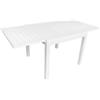 Amicasa Tavolo da esterno alluminio RIVA Allungabile Bianco (90-180x90x75cm) LS