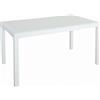 Bica Tavolo da esterno polipropilene HOUSTON Fisso Bianco (150x90x74cm) 9094
