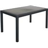Bica Tavolo da esterno polipropilene HOUSTON Fisso Antracite (150x90x74cm) 9094