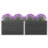 vidaXL Fioriera Rialzata da Giardino 200x50x91 cm in WPC Grigio